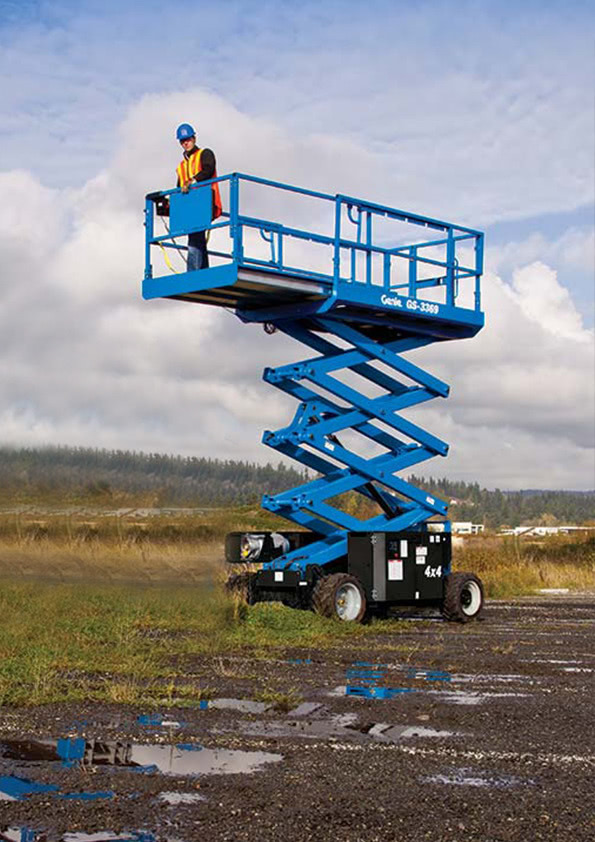 Rough terrain scissor lift Hire Bromley